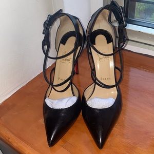 Christian Louboutin Suzanna Leather Crisscross Red Sole Pump High Heels👠